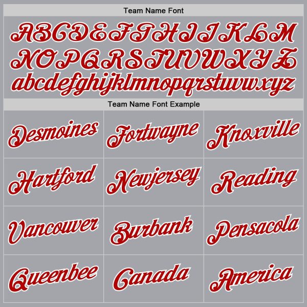 Gray Red-White Authentic Throwback Personalized Basketball Jersey - Image 5