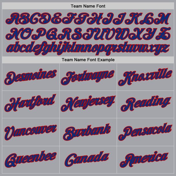 Gray Royal-Red Authentic Throwback Personalized Basketball Jersey - Image 5