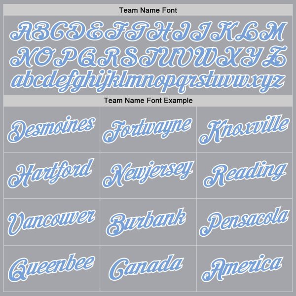 Gray Light Blue-White Authentic Throwback Personalized Basketball Jersey - Image 5