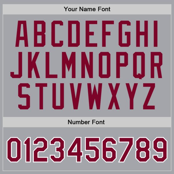 Gray Maroon-White Authentic Throwback Personalized Basketball Jersey - Image 4