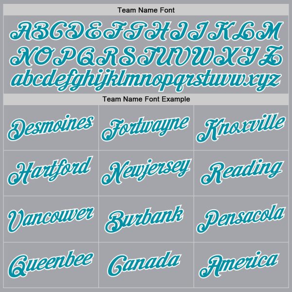 Gray Teal-White Authentic Throwback Personalized Basketball Jersey - Image 5