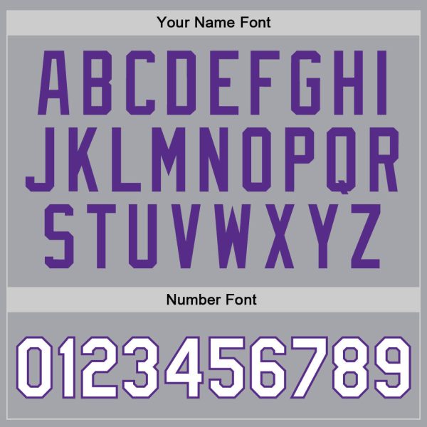Gray White-Purple Authentic Throwback Personalized Basketball Jersey - Image 4