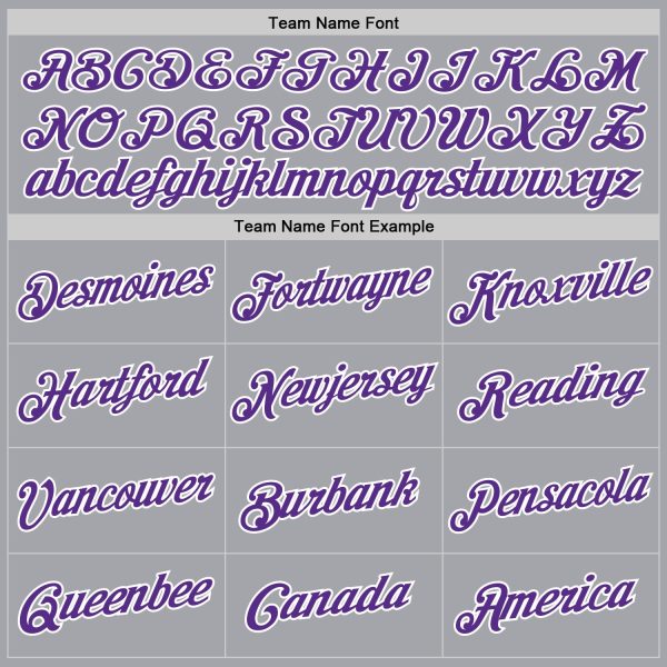 Gray White-Purple Authentic Throwback Personalized Basketball Jersey - Image 5