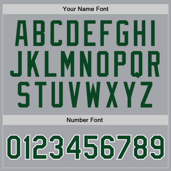 Gray Green-White Authentic Throwback Personalized Basketball Jersey - Image 4
