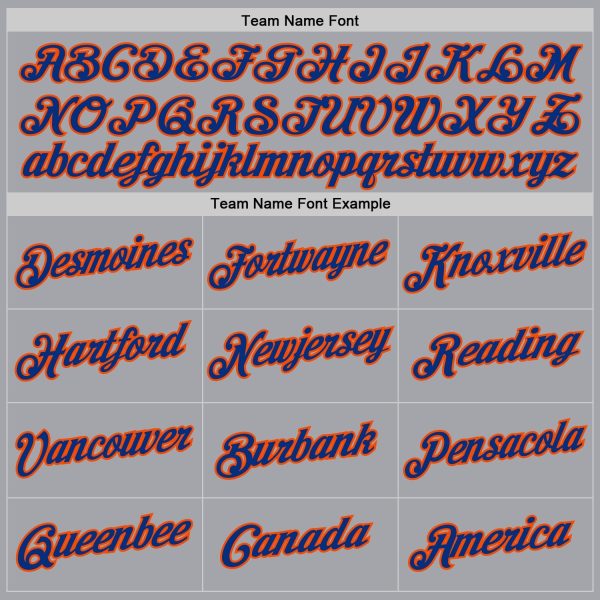 Gray Royal-Orange Authentic Throwback Personalized Basketball Jersey - Image 5