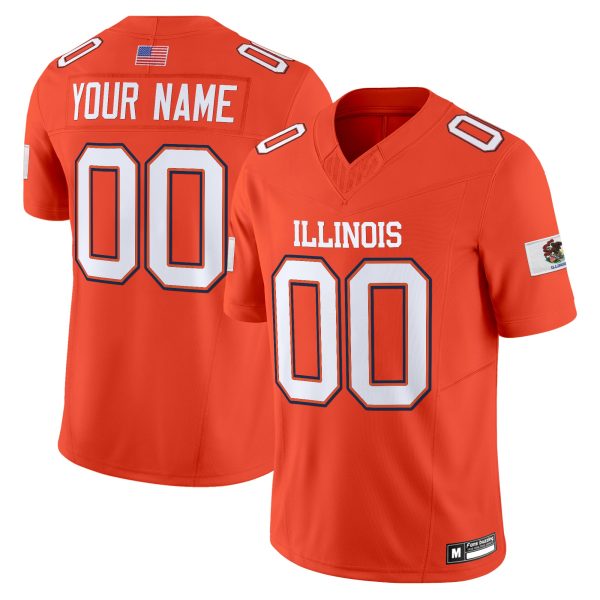 Illinois 2025 Personalized Football Jersey - Image 2
