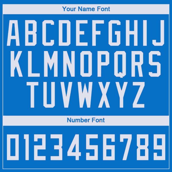 Blue White Round Neck Personalized Basketball Jersey - Image 4