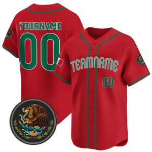 Red Green Mexico Personalized Baseball Jersey