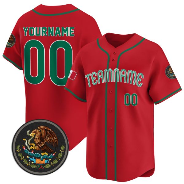 Red Green Mexico Personalized Baseball Jersey
