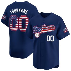 Royal America Flag Personalized Baseball Jersey