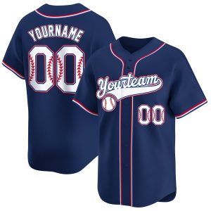 Royal White Personalized Baseball Jersey
