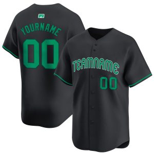 Green - Black Personalized Baseball Jersey