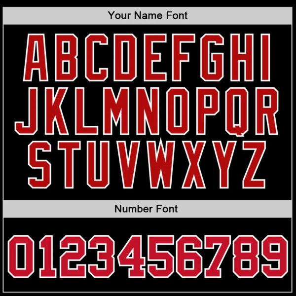 Black Red - White Custom Throwback Basketball Jersey - Image 4