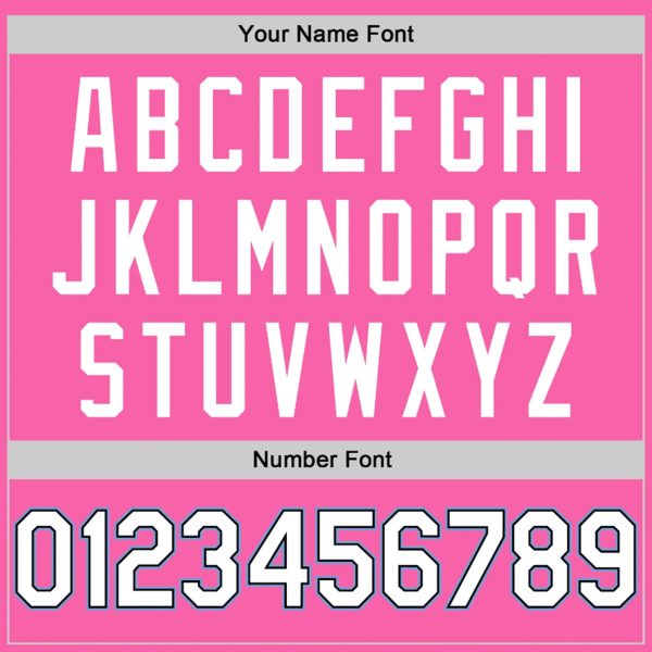 Pink White - Light Blue Round Neck Rib - Knit Personalized Basketball Jersey - Image 4