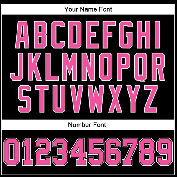 Black Pink - White Custom Throwback Basketball Jersey - Image 4