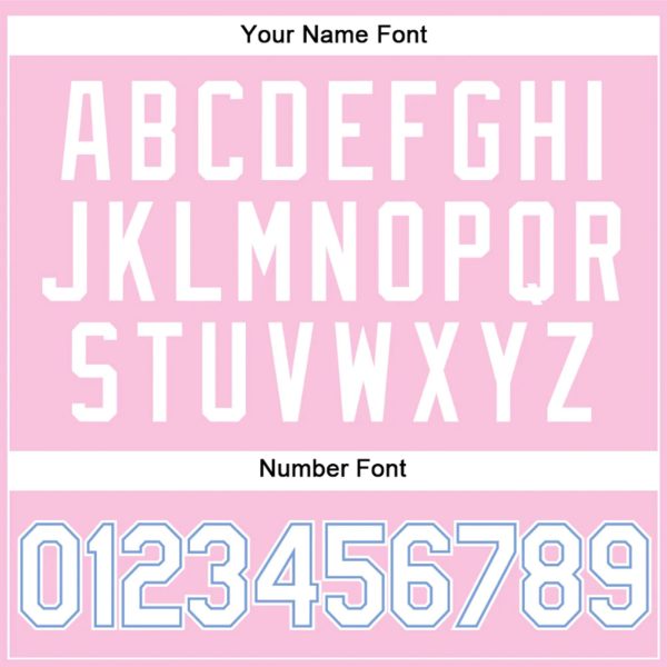 Light Pink White - Light Blue Custom Throwback Basketball Jersey - Image 4