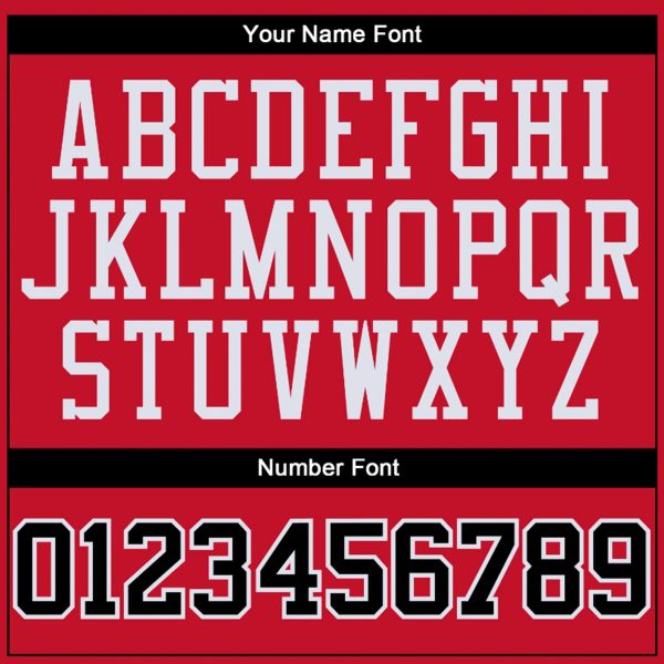 Red Black - Red Custom Throwback Basketball Jersey - Image 4
