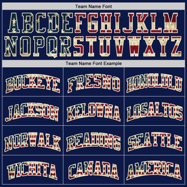 Navy Vintage USA Flag-Cream Authentic Throwback Personalized Basketball Jersey - Image 3