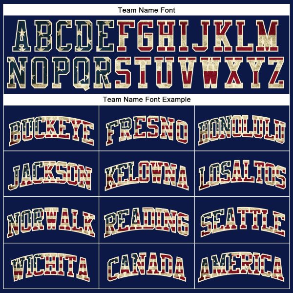 Navy White Pinstripe Vintage USA Flag Cream-Red Authentic Personalized Basketball Jersey - Image 3