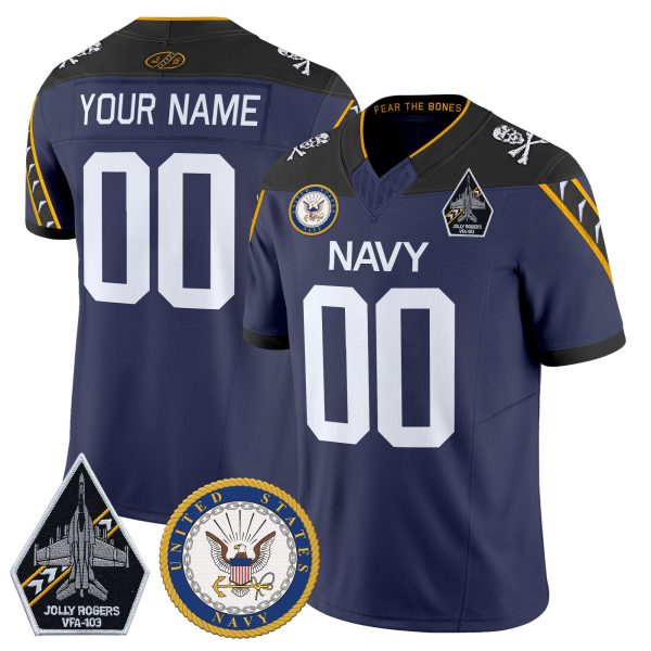 Navy Midshipmen Personalized Football Jersey - Image 3