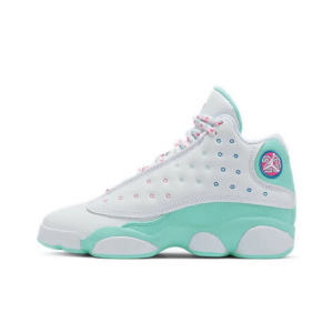 Air Jordan 13 Retro White Soar Green Pink GS - 439358-100 - Limited