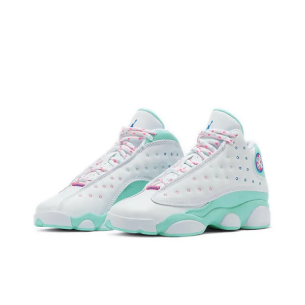 Air Jordan 13 Retro White Soar Green Pink GS - 439358-100 - Limited - Image 3