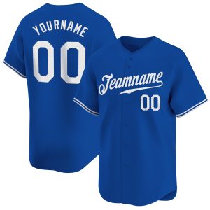 Royal White Personalized Baseball Jersey