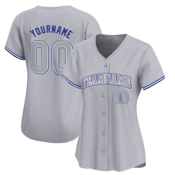 Gray Royal - Gray Personalized Baseball Jersey - Image 2