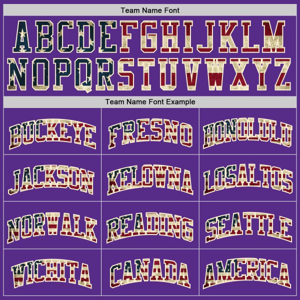 Purple Vintage USA Flag-Cream Authentic Throwback Personalized Basketball Jersey - Image 3
