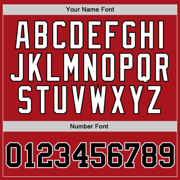 Red Black-White Authentic Throwback Personalized Basketball Jersey - Image 3