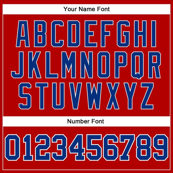 Red White Pinstripe Royal-White Authentic Personalized Basketball Jersey - Image 4