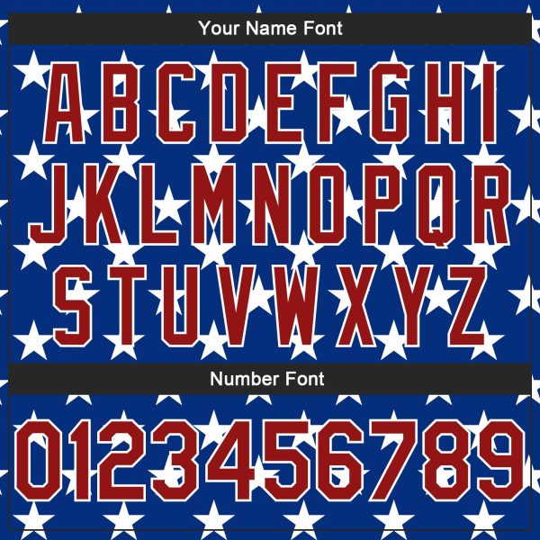 Royal Red-White 3D Pattern Design American Flag Authentic Personalized Basketball Jersey - Image 4