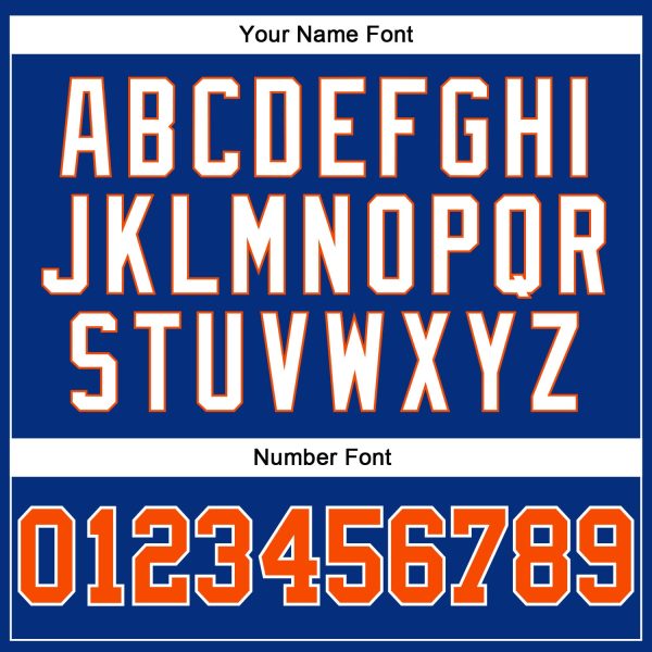 Royal White Pinstripe Orange-White Authentic Personalized Basketball Jersey - Image 4