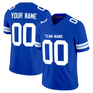Royal White-Light Blue Authentic Personalized Football Jersey
