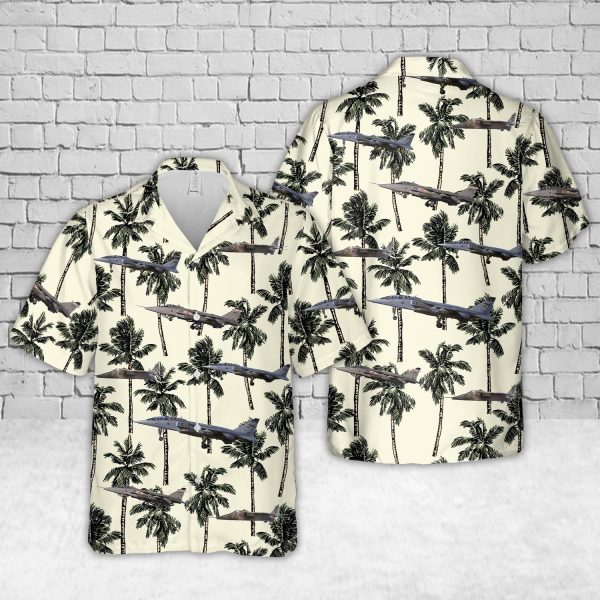 Royal Air Force Jaguar Hawaiian Shirt for Men ? Military Aircraft Design & Tropical Vibes, Perfect for Aviation Lovers