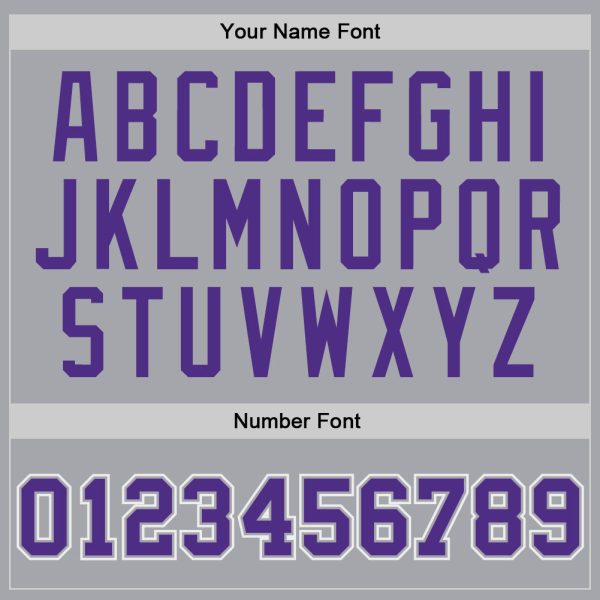 Gray Purple-White Authentic Throwback Personalized Basketball Jersey - Image 3