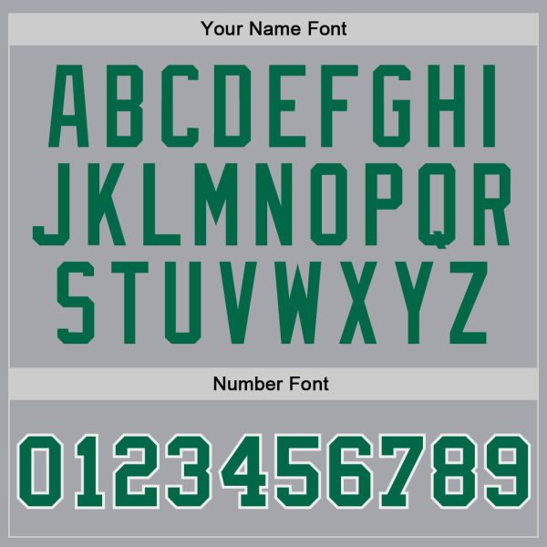 Gray Kelly Green-White Authentic Throwback Personalized Basketball Jersey - Image 3