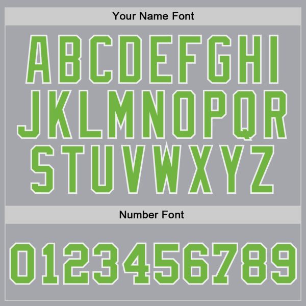 Gray Neon Green-White Authentic Throwback Personalized Basketball Jersey - Image 3