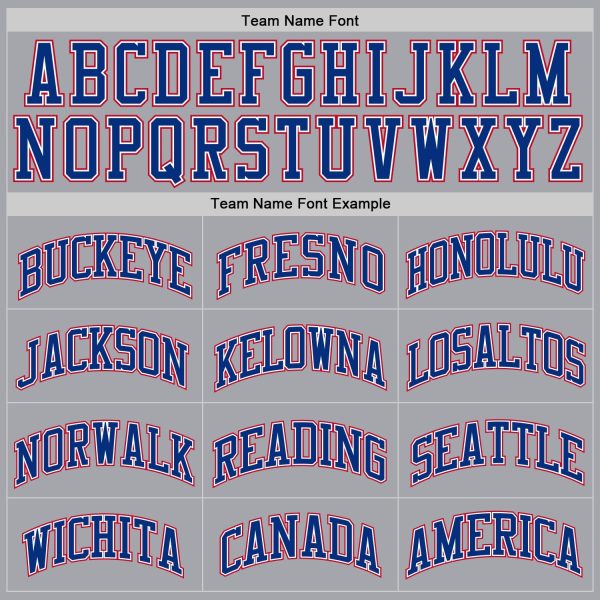 Gray Royal-Red Authentic Throwback Personalized Basketball Jersey - Image 4