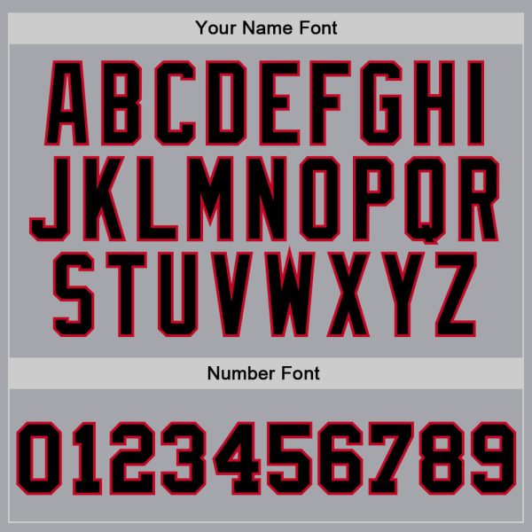 Gray Black-Red Authentic Throwback Personalized Basketball Jersey - Image 3