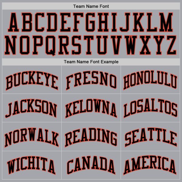 Gray Black-Orange Authentic Throwback Personalized Basketball Jersey - Image 4