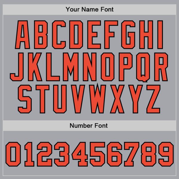 Gray Orange-Black Authentic Throwback Personalized Basketball Jersey - Image 3
