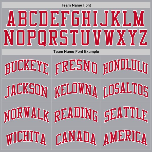 Gray Red-White Authentic Throwback Personalized Basketball Jersey - Image 4