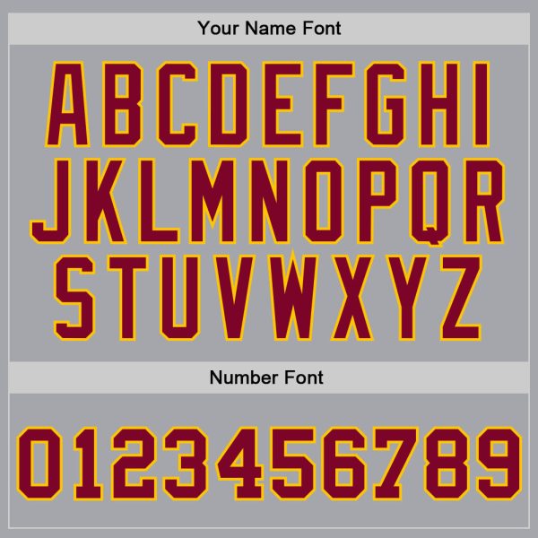 Gray Maroon-Gold Authentic Throwback Personalized Basketball Jersey - Image 3
