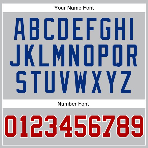 Gray Red-Royal Authentic Throwback Personalized Basketball Jersey - Image 4