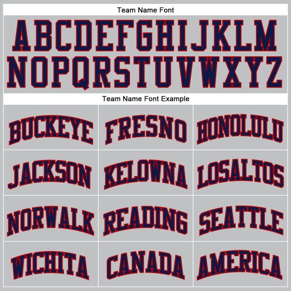 Gray Navy-Red Authentic Throwback Personalized Basketball Jersey - Image 3