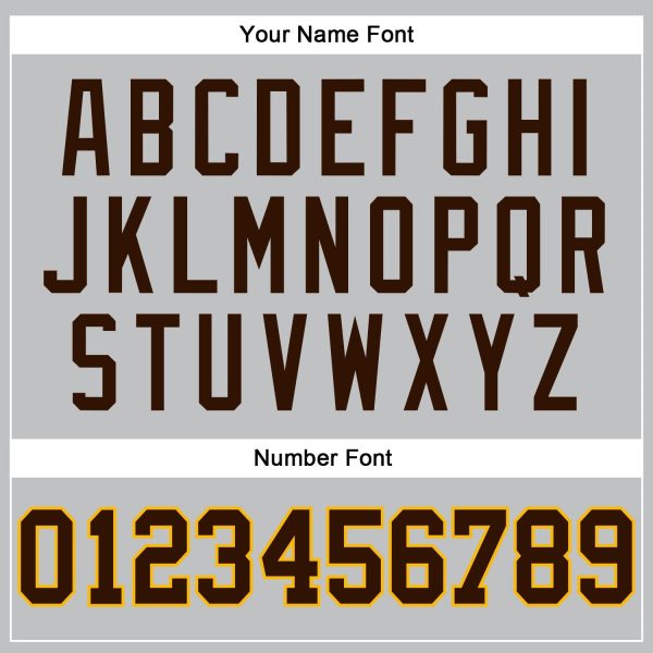Gray Brown-Gold Authentic Throwback Personalized Basketball Jersey - Image 4