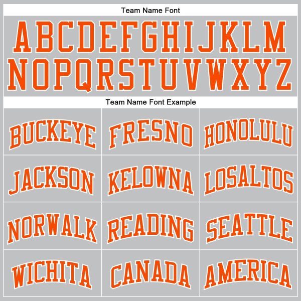 Gray Orange-White Authentic Throwback Personalized Basketball Jersey - Image 3