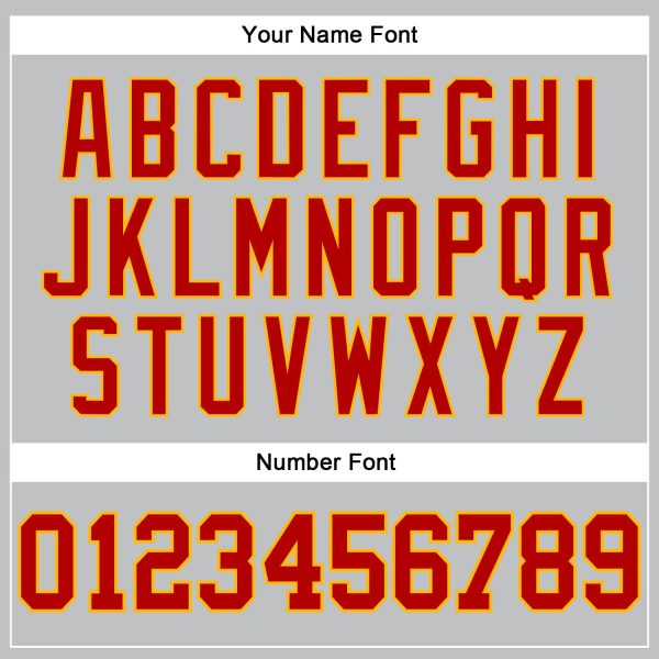 Gray Red-Gold Authentic Throwback Personalized Basketball Jersey - Image 4