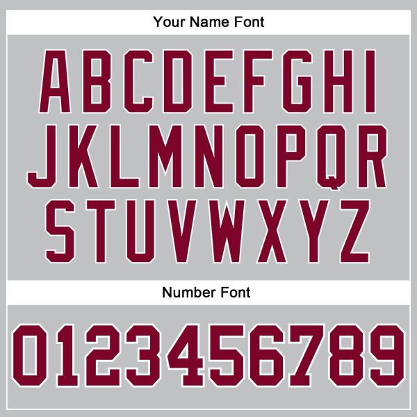 Gray Maroon-White Authentic Throwback Personalized Basketball Jersey - Image 4